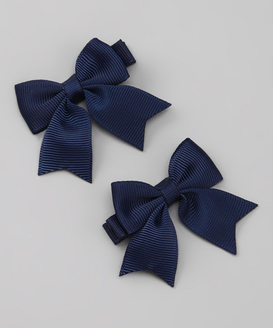 Blue hair ribbon